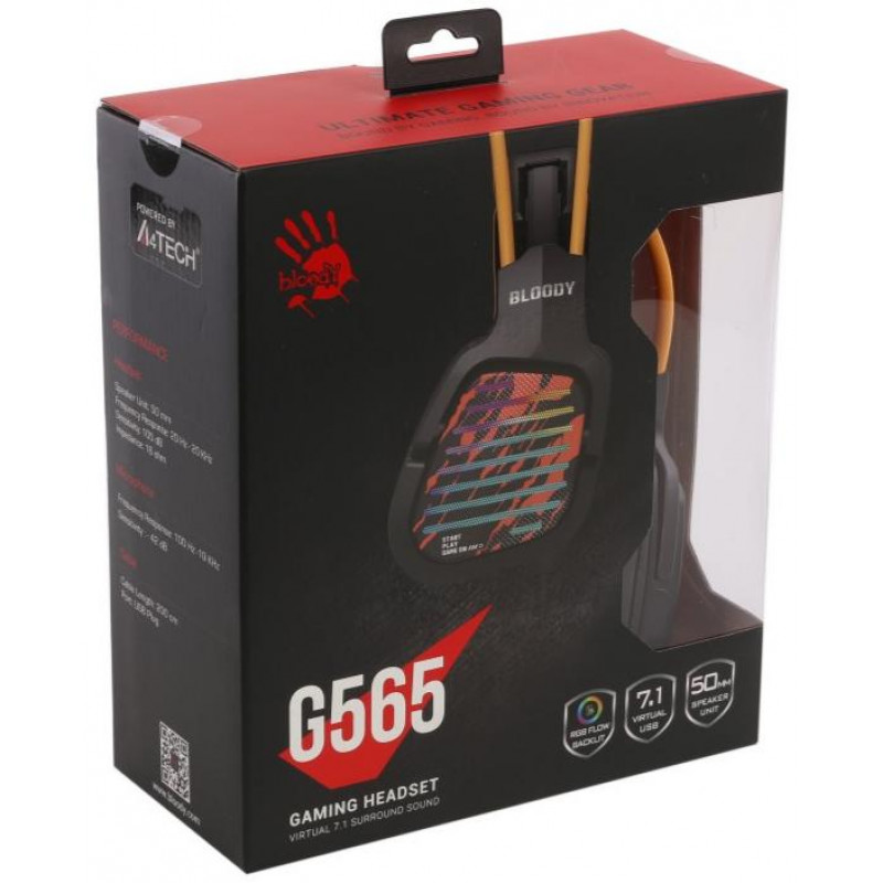 Гарнітура ігрова A4-Tech Bloody G565 (Energy Black) чорний