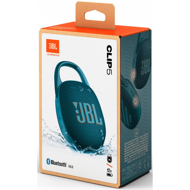 Портативна акустика JBL Clip 5 Синій (JBLCLIP5BLU)