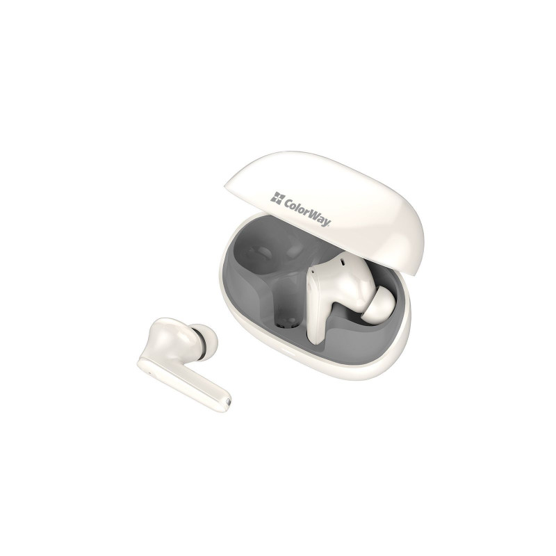 Навушники СolorWay Slim TWS-1 Earbuds Long Life бежевий CW-TWS1BE