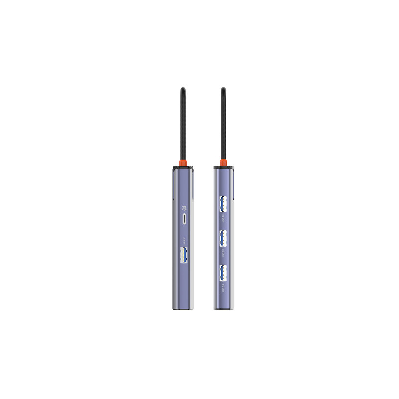 USB хаб (док-станція) СolorWay USB-C 6-в-1 Type C PD 100W/USB3.0х3/USB2.0/RJ45 CW-HUB03