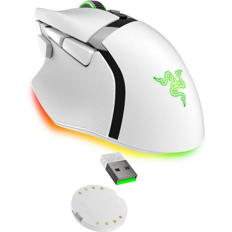 Миша Razer Basilisk V3 Pro 35K, RGB, USB-A/WL/BT, білий RZ01-05240200-R3G1