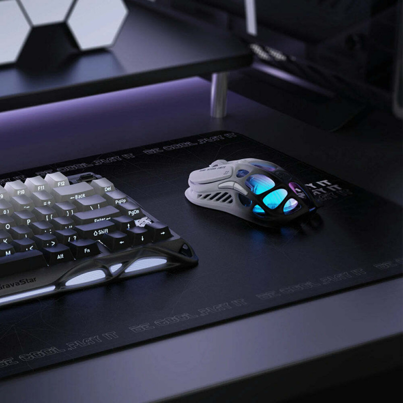 Миша GravaStar Mercury M1 Pro, чорно-білий GRAVASTARM1PRO_GBLK