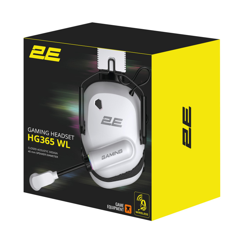 Гарнітура ігрова 2E GAMING HG365, BT/WL, білий 2E-HG365WT-WL