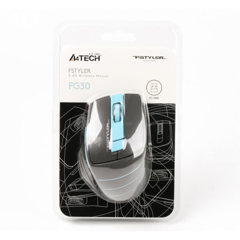 Миша A4Tech Fstyler FG30 (Blue), USB
