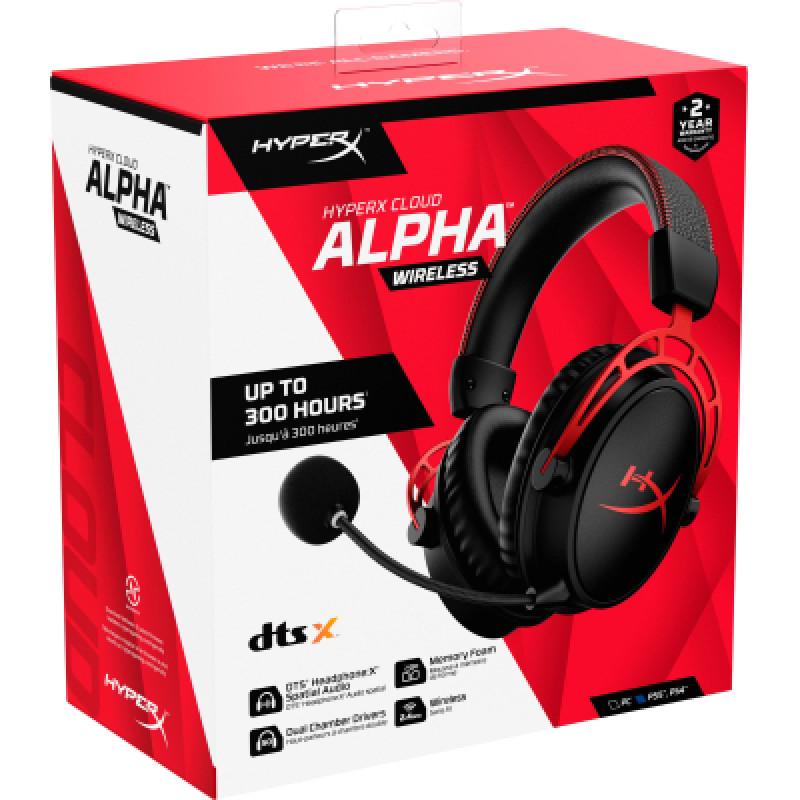 Гарнітура HyperX Cloud Alpha WL, Black/Red 4P5D4AA