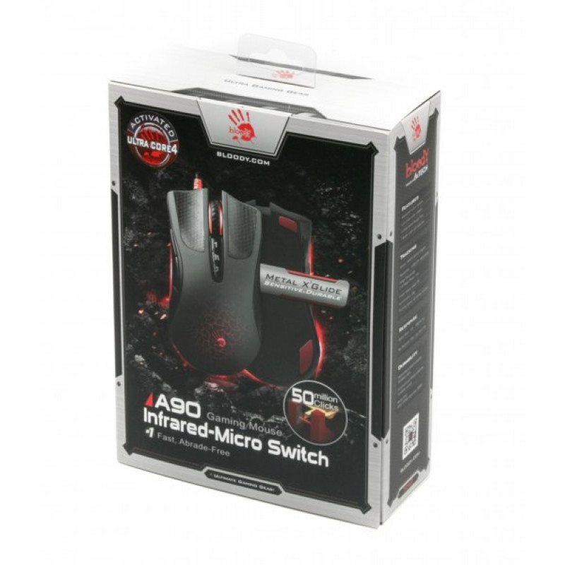 Миша ігрова A4-Tech Bloody A90, Bloody6, чорна