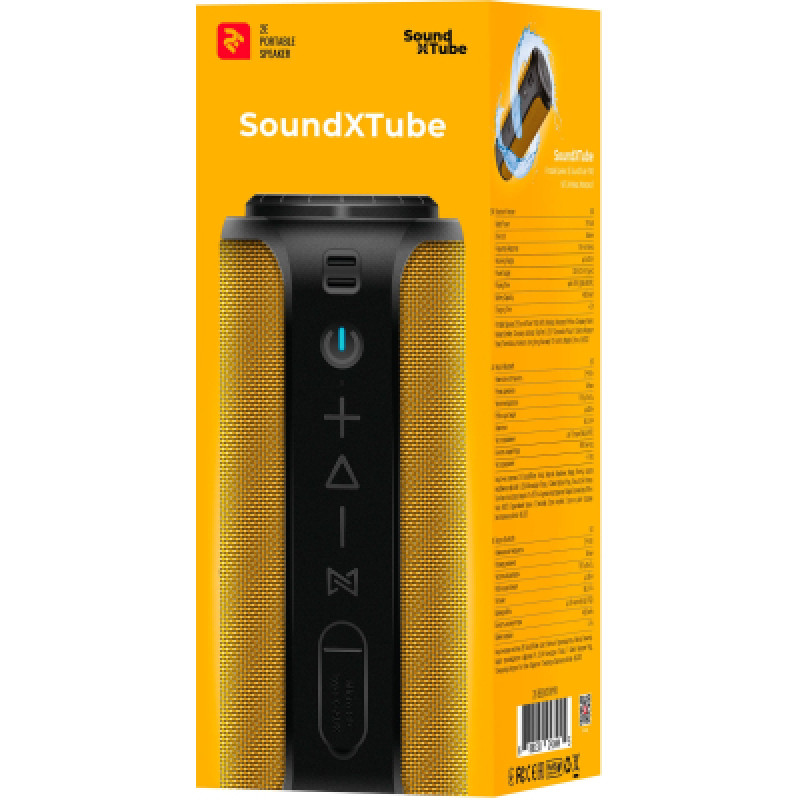 Акустична система 2E SoundXTube Wireless Waterproof Yellow
