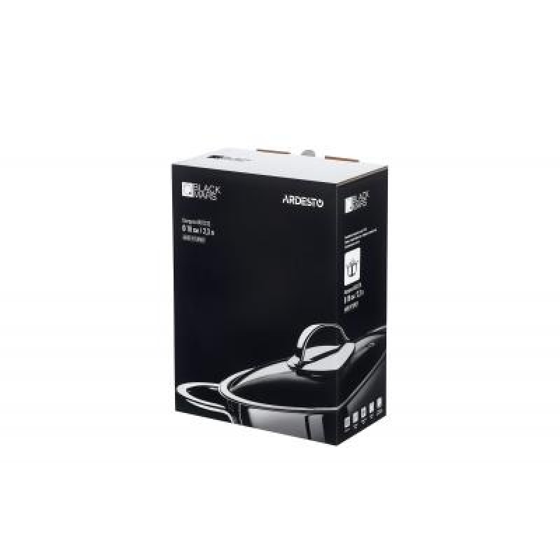 Каструля зі скляною кришкою Ardesto Black Mars, 2.3л, нержавіюча сталь AR0723S