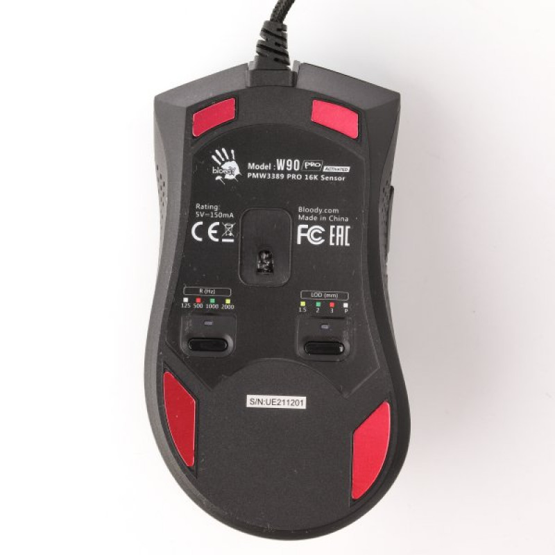Миша ігрова A4Tech W90 Pro Bloody, чорна, Bloody