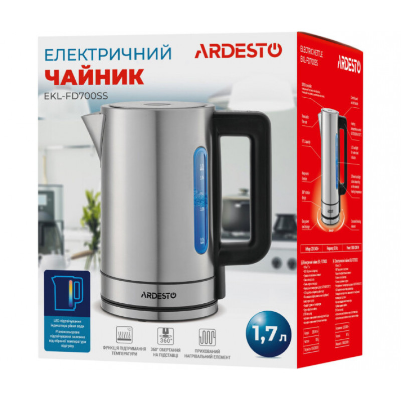 Електрочайник Ardesto EKL-FD700SS