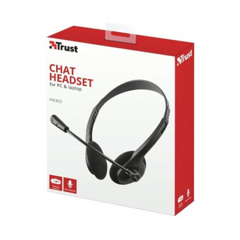 Гарнітура для ПК Trust Primo Chat 3.5mm Black 21665_TRUST