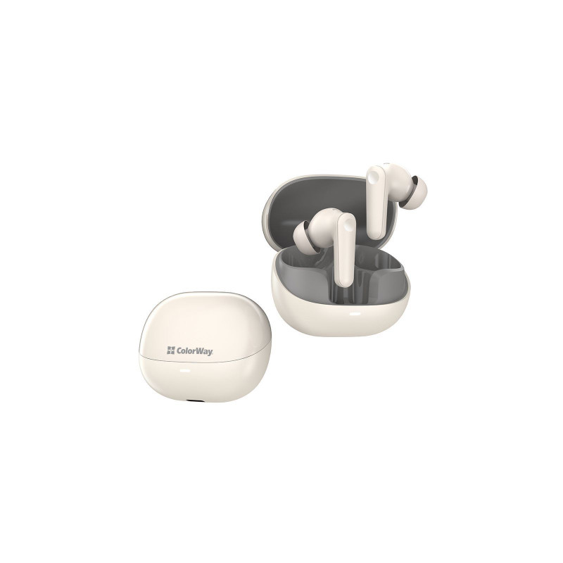 Навушники СolorWay Slim TWS-1 Earbuds Long Life бежевий CW-TWS1BE