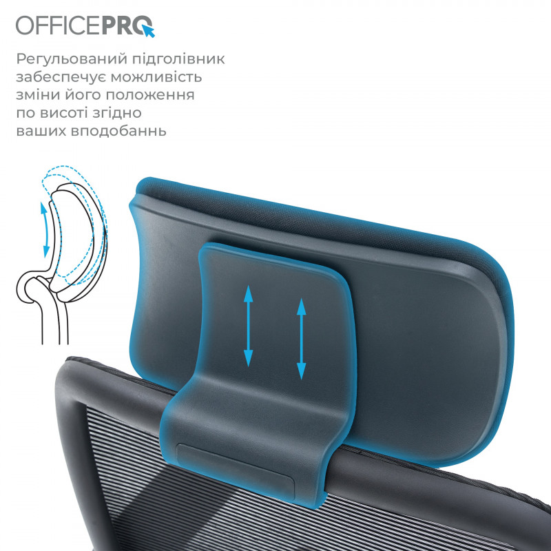 Крісло офісне OfficePro Wave OC670-B-B-B