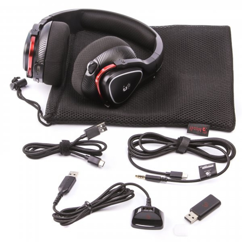 Гарнітура ігрова A4-Tech Bloody MR710, RGB, чорний WL