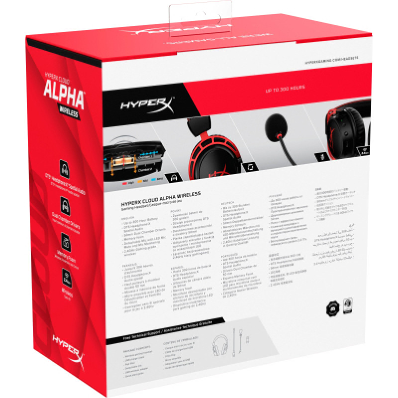 Гарнітура HyperX Cloud Alpha WL, Black/Red 4P5D4AA