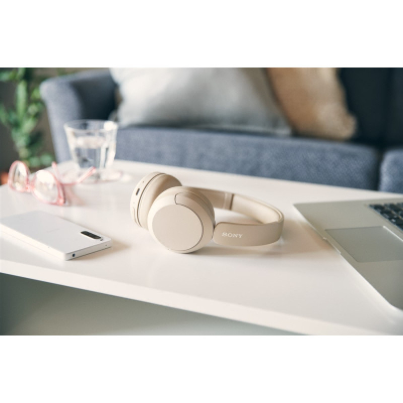 Навушники On-ear Sony BT 5.2, SBC, AAC, Wireless, Бежевий WHCH520C.CE7