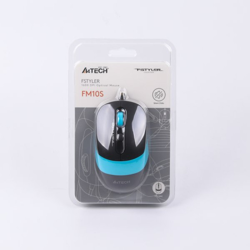 Миша A4Tech Fstyler FM10S (Blue), USB