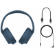 Навушники Sony Over-ear BT 5.2, Wireless, Синій WHCH720NL.CE7