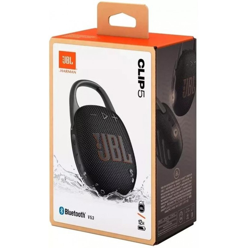 Портативна акустика JBL Clip 5 Чорний (JBLCLIP5BLK)