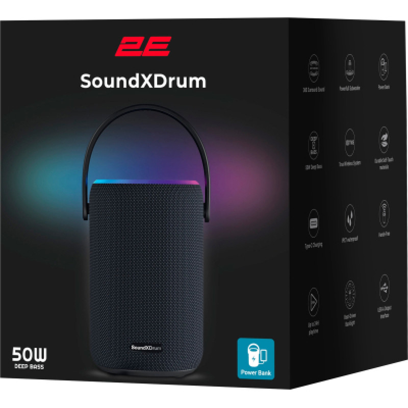 Акустична система 2E SoundXDrum Wireless, Waterproof Black 2E-BSSXDWBK