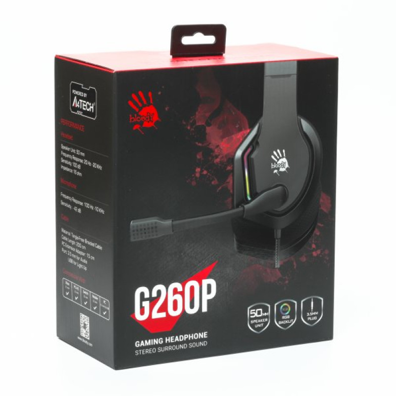 Гарнітура ігрова A4-Tech Bloody G260p (Black)