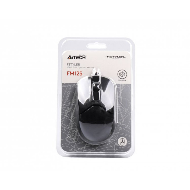 Миша A4Tech Fstyler FM12S (Black), USB