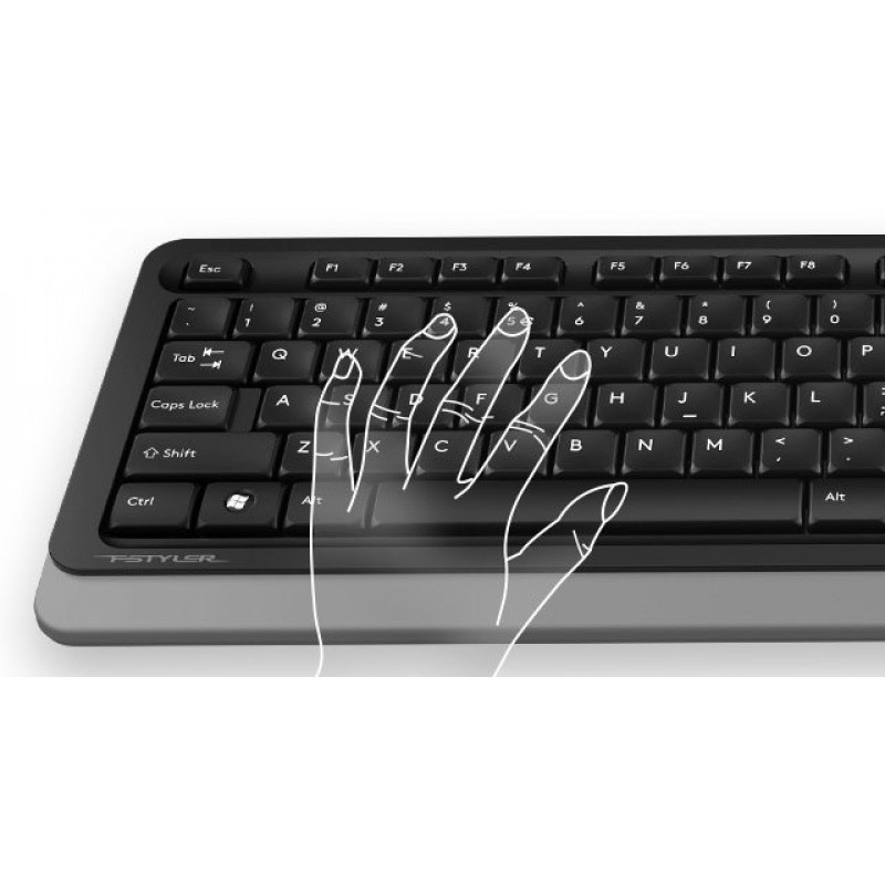 Комплект A4Tech Fstyler F1010, клавіатура з мишою, USB, чорний+блакитний