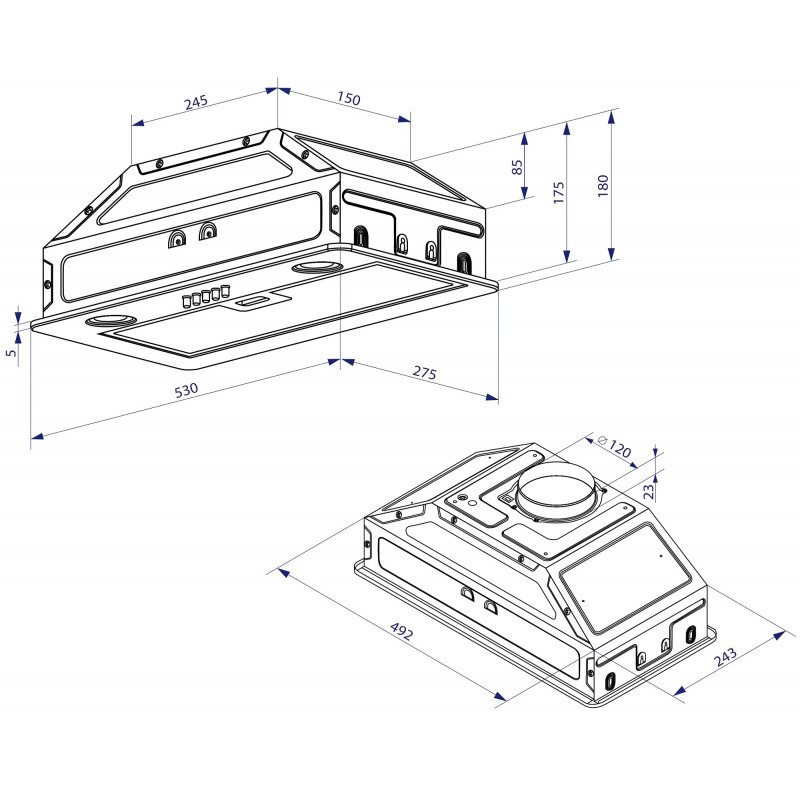 Витяжка Minola HBI 52621 BL GLASS 700 LED