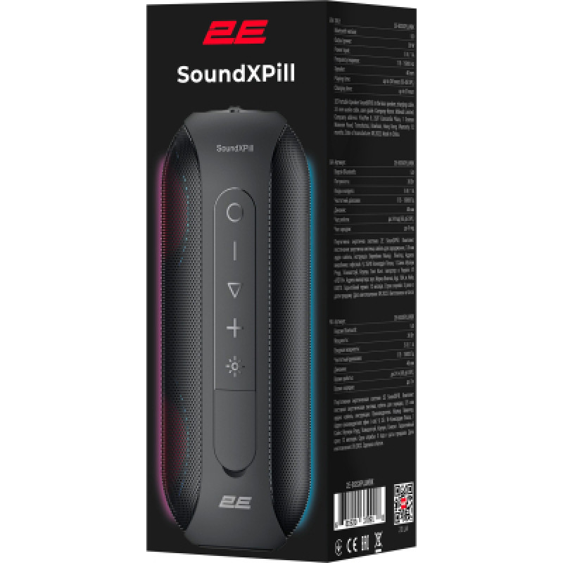 Акустична система 2E SoundXPill Waterproof Black