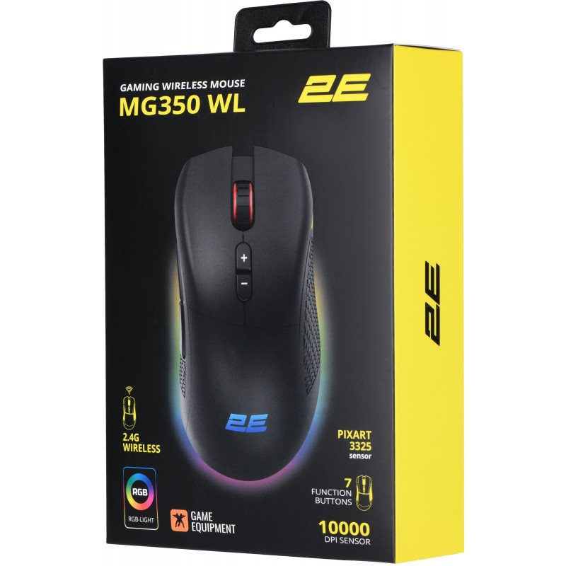 Миша 2E GAMING MG350 WL RGB USB Black