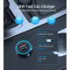 Автомобільний зарядний пристрій TC0014-BK, 2 порти, 60Вт, QC3.0+PD, чорний