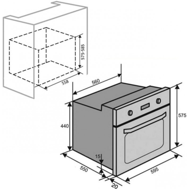 Духова шафа LUXELL A68-LXSF3CTB