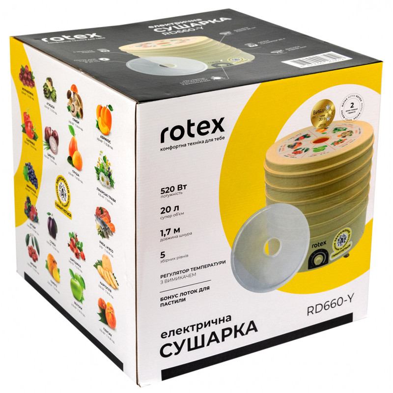 Сушка Rotex RD660Y (лоток для пастили)
