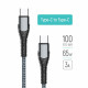 Кабель Colorway Type-C - Type-C (PD Fast Charging 65W) 3.0А 1м (CW-CBPDCC040-GR)