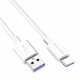 Кабель Colorway USB - Type-C (Fast Charging) 5.0А 1м White (CW-CBUC019-WH)