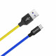 Кабель Colorway USB - MicroUSB (national) 2.4А 1м (CW-CBUM052-BLY)