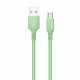 Кабель Colorway USB - Type-C (soft silicone) 2.4а 1м зелений