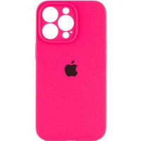 Чохол Silicone Full case with Camera Protection для iPhone 13 Pro Max Hot pink