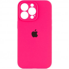 Чохол Silicone Full case with Camera Protection для iPhone 14 Pro Hot pink
