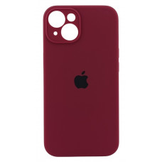Чохол Silicone Full case with Camera Protection для iPhone 14 Dark red