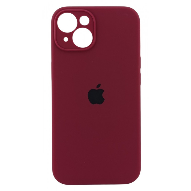 Чохол Silicone Full case with Camera Protection для iPhone 14 Dark red