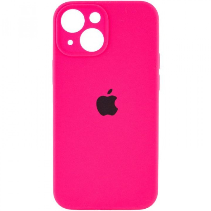 Чохол Silicone Full case with Camera Protection для iPhone 14 Hot pink