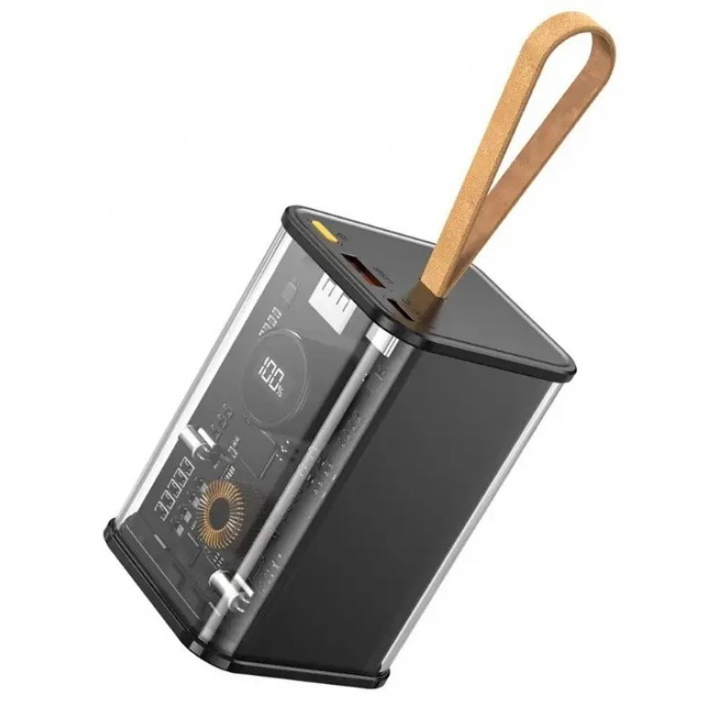 Power Bank Aspor A365 20000mAh 65W GaN High Speed Smart Mecha Wind LCD Power Gray
