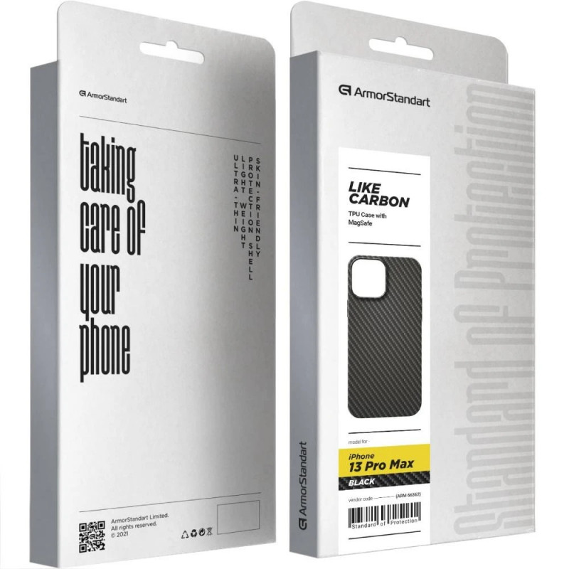 Панель ArmorStandart LikeCarbon MagCase для Apple iPhone 13 Pro Max Black (ARM66362)