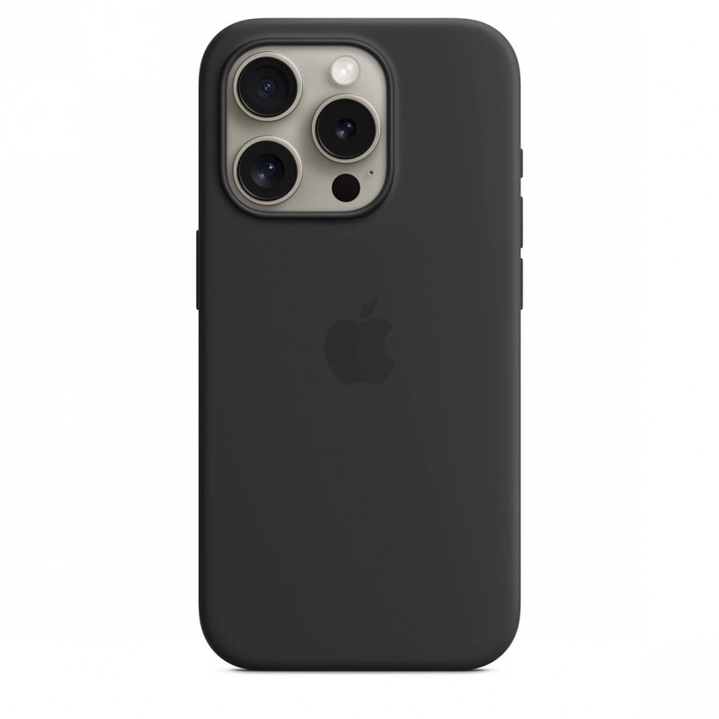Чохол Silicone case MagSafe для iPhone 15 Pro Black
