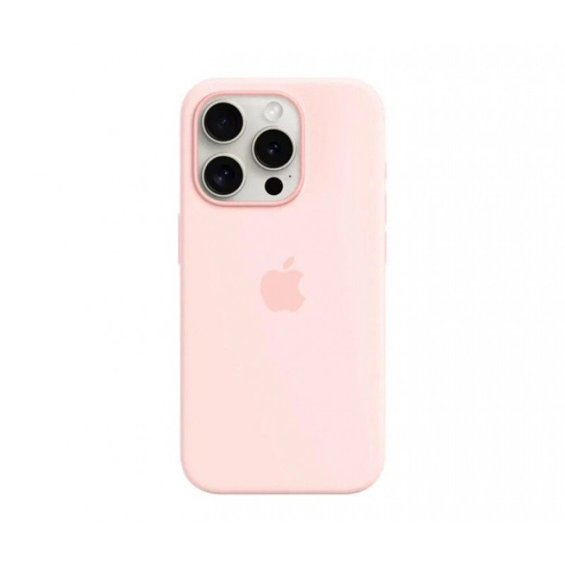 Чохол Silicone case MagSafe для iPhone 15 Pro Light pink