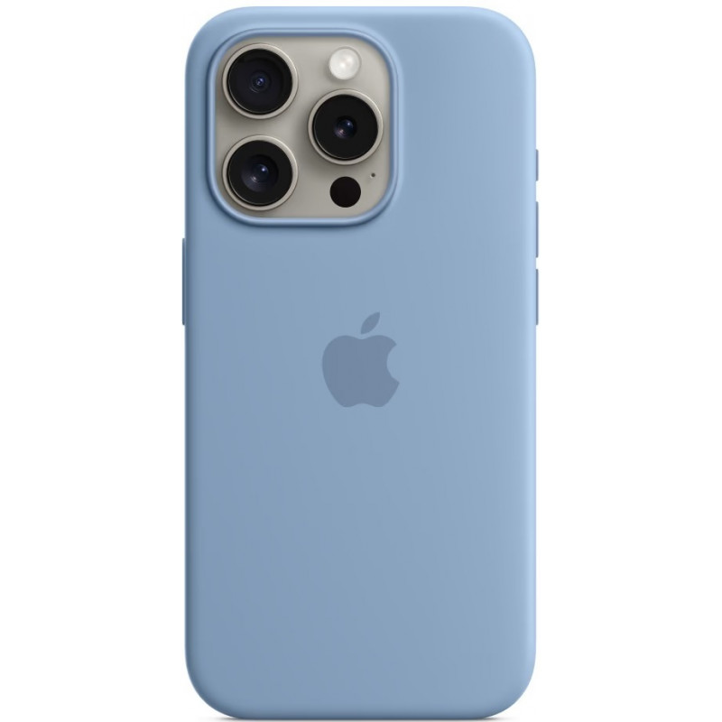 Чохол Silicone case MagSafe для iPhone 15 Pro Winter blue
