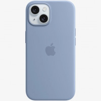 Чохол Silicone case MagSafe для iPhone 15 Winter blue