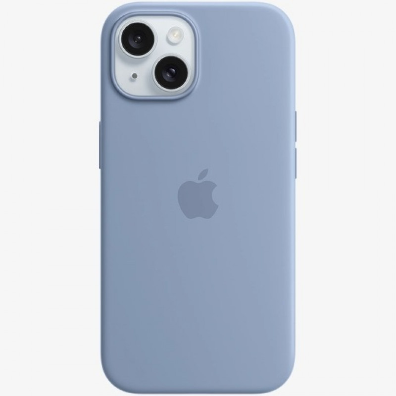 Чохол Silicone case MagSafe для iPhone 15 Winter blue