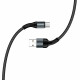 Кабель Colorway USB - Type-C (nylon) 2.4а 1м CW-CBUC045-BK